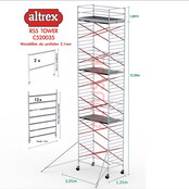 Altrex rolsteiger 1.35 x 3,05 x 12.20m vh* = 14.20m wh