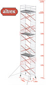 Altrex rolsteiger 1.35 x 1.85 x 12.20m vh = 14.20m wh