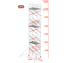 Altrex rolsteiger 1.35 x 1.85 x 12.20m vh = 13.20m wh