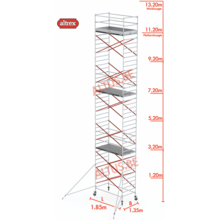 11.20m platformhoogte = 13.20m werkhoogte
