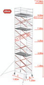 Altrex rolsteiger 1.35 x 1.85 x 9.20m vh = 11.20m wh
