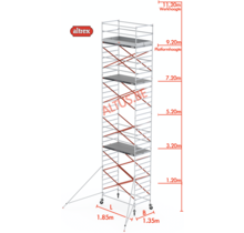 Altrex rolsteiger 1.35 x 1.85 x 9.20m vh = 11.20m wh