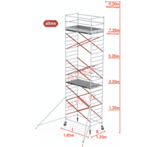 Altrex rolsteiger 1.35 x 1.85 x 7.20m vh = 9.20m wh