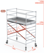 Altrex rolsteiger 1.35 x 1.85 x 2.20m vh = 4.20m wh