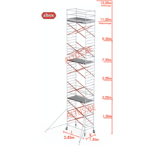 Altrex rolsteiger 1.35 x 2.45 x 11.20m vh = 13.20m wh