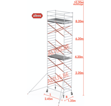 Altrex rolsteiger 1.35 x 2.45 x 8.20m vh = 10.20m wh