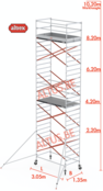 Altrex rolsteiger 1.35 x 3.05 x 8.20m vh = 10.20m wh