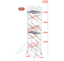 Altrex rolsteiger 1.35 x 3.05 x 8.20m vh = 10.20m wh