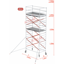 5.20m platformhoogte = 7.20m werkhoogte