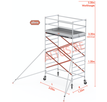 Altrex rolsteiger 1.35 x 3.05 x 3.20m vh = 5.20m wh