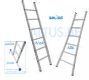 Solide professionele enkele ladder 6 treden 1.75m