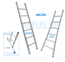 Solide professionele enkele ladder 6 treden 1.75m