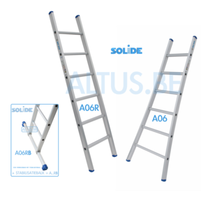 Professionele enkele ladder 6 treden 1.75m