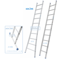 Solide professionele enkele ladder 8 treden 2.25m