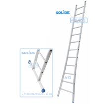 Solide professionele enkele ladder 12 treden 3.25m