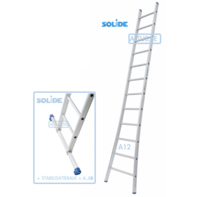 Professionele enkele ladder 12 treden 3.25m