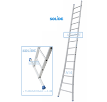 Solide professionele enkele ladder 14 treden 3.75m