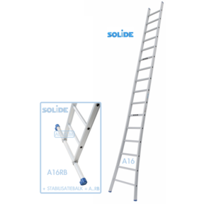 Professionele enkele ladder 16 treden 4.25m