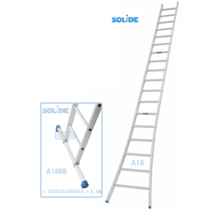 Solide professionele enkele ladder 18 treden 4.75m