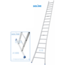 Solide Solide professionele enkele ladder 18 treden 4.75m
