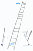 Solide professionele enkele ladder 20 treden 5.25m