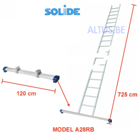 Professionele enkele ladder 28 treden 7.25m