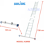 Solide Solide Professionele enkele ladder 28 treden 7.25m