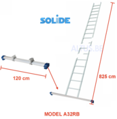 Solide professionele enkele ladder 32 treden 8.25m