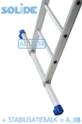 Solide professionele enkele ladder 32 treden 8.25m