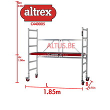 1.00m stahoogte = 3.00m werkhoogte