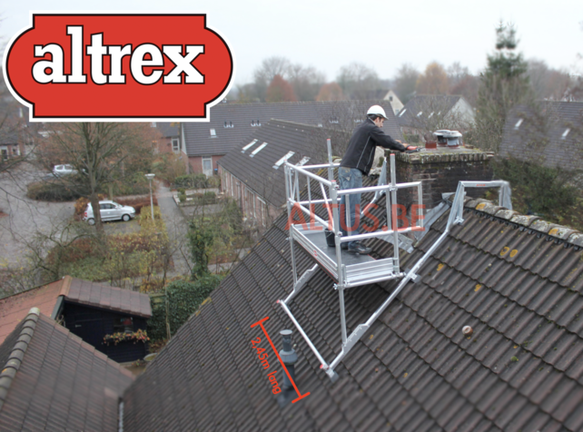 Altrex professionele enkele schoorsteensteiger 0,75m x 2,45m