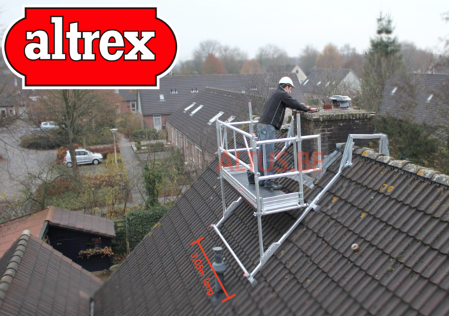 Altrex professionele enkele schoorsteensteiger 0,75m x 3,05m