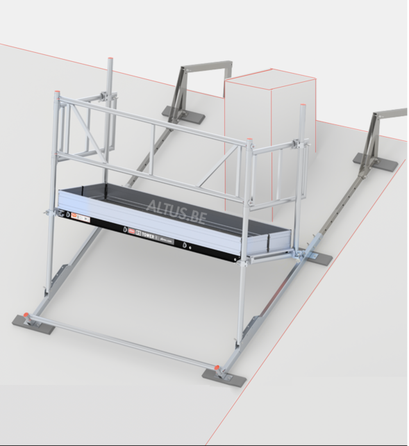 Altrex professionele dubbele schoorsteensteiger 0,75m x 2,45m