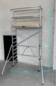 Prof. kamersteiger 2.93m stahoogte = 4.93m werkhoogte