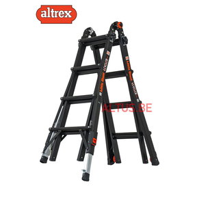 Vouwladder black Pro leveler 4x4
