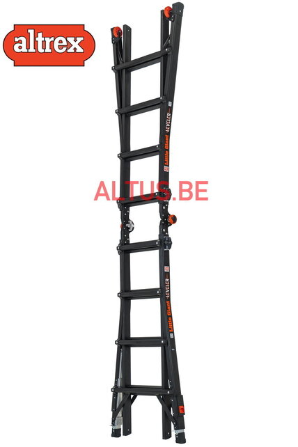 Vouwladder black Pro leveler 4x4
