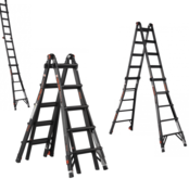 Vouwladder black Pro leveler 4x5
