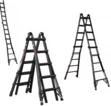 Vouwladder black Pro leveler 4x5