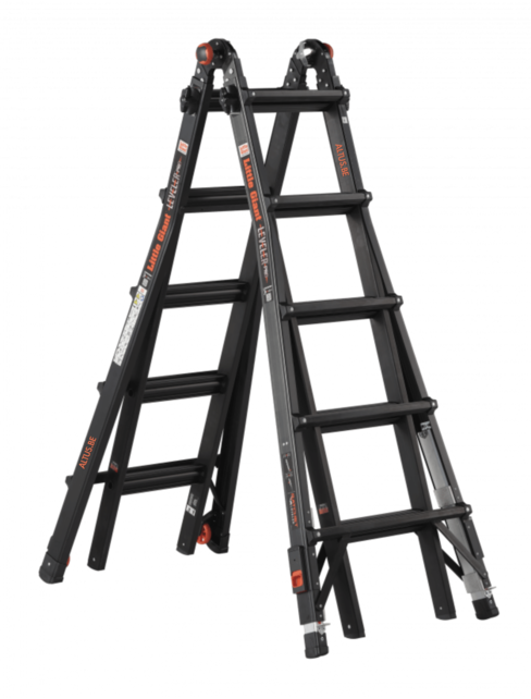 Vouwladder black Pro leveler 4x5