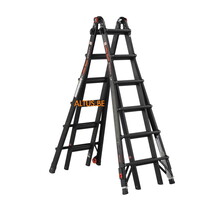Vouwladder black Pro leveler 4x6