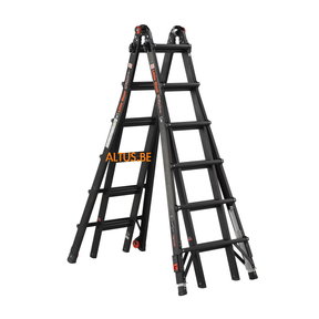 Vouwladder black Pro leveler 4x6