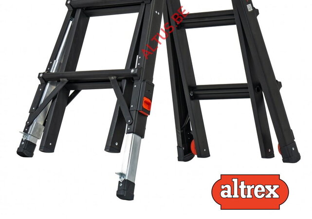 Vouwladder black Pro leveler 4x6