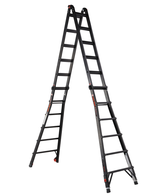 Vouwladder black Pro leveler 4x6