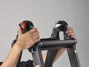 Vouwladder black Pro leveler 4x6