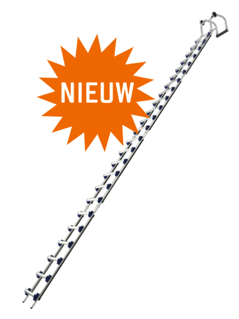 Nieuwe Dakladder model EvoKlip pakket 6.70m lang met nokhaak