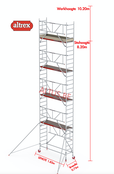 Gevelvrij* 0.75 x 1.85 x 8.20m vh Safe-Quick RS Tower  41-S