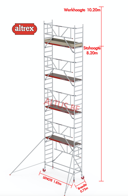 Gevelvrij* 0.75 x 1.85 x 8.20m vh Safe-Quick RS Tower  41-S
