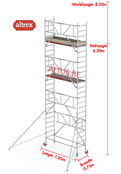 Gevelvrij* 0.75 x 1.85 x 6.20m vh Safe-Quick RS Tower  41-S
