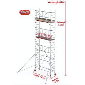 Gevelvrij* 0.75 x 1.85 x 6.20m vh Safe-Quick RS Tower  41-S