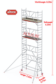 Gevelvrij* 0.75 x 2.45 x 6.20m vh Safe-Quick RS Tower  41-S